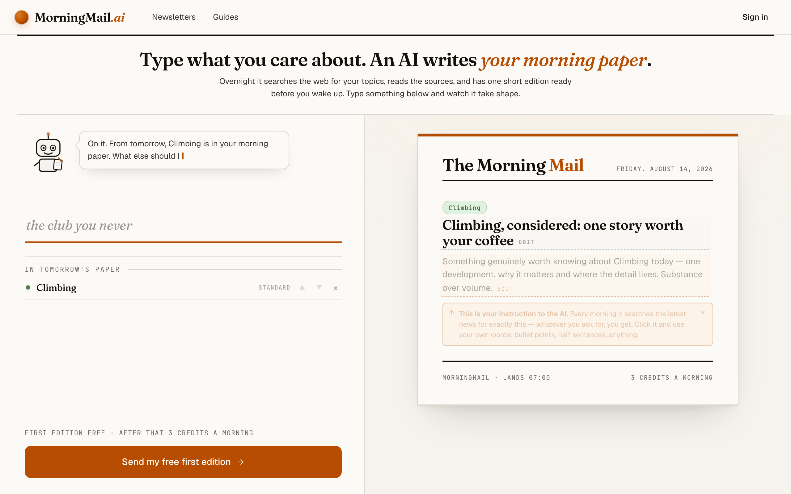 How to Get Climbing News in Your Inbox — Beta With Your Morning Coffee — Climbing · Worth knowing